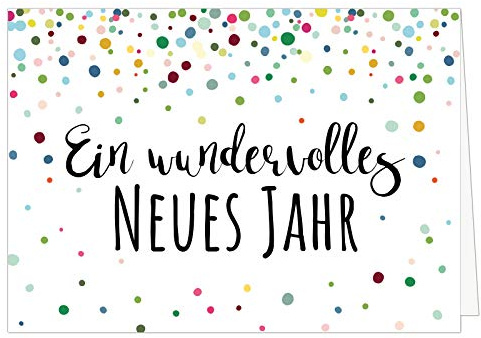 Große XXL Karte (DIN A4) Motiv Ein wundervolles NEUES JAHR - Edle Design Klappkarte Neujahr/Silvester 2021