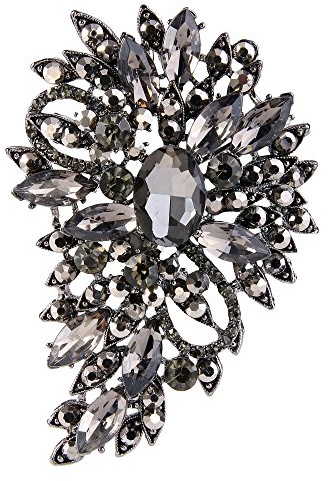 EVER FAITH Damen Marquise Österreichische Kristall Hochzeit Blume Blatt Bouquet Brosche