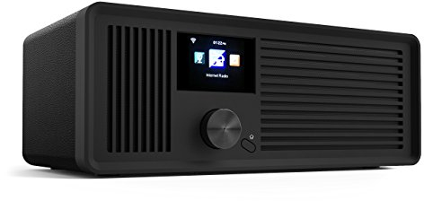 sky vision DAB 70 IR GB – Stereo DAB+ Internet-Radio (FM UKW, WLAN-fähig, mit AUX-Anschluss Plus Kabel, Digital-Radio Wecker, mit Fernbedienung), schwarz