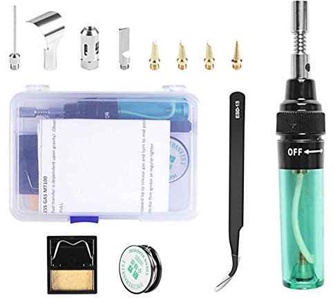 Aumaya T-100 Tipo di penna portatile Gas Gas per saldatori Saldatore gonfiabile Saldatore multifunzionale Temperatura di saldatura regolabile