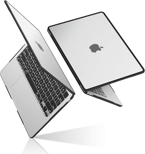 BlueSwan für MacBook Air 13 Zoll Hülle 2021-2018 Bruchfest Matt Transparent | TPU Rahmen,Hartschalen Schutzhülle Kompatibel mit Mac Book Air 13,3 M1 A2337 A2179 A1932,Kratzfestes,Anti-Fingerabdruck