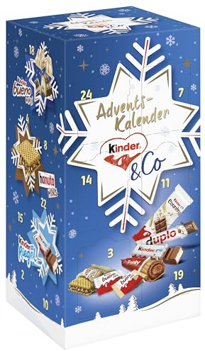 kinder & Ferrero Adventskalender – Adventskalender mit leckeren Schokoladen-Spezialitäten – 1 Kalender à 295g