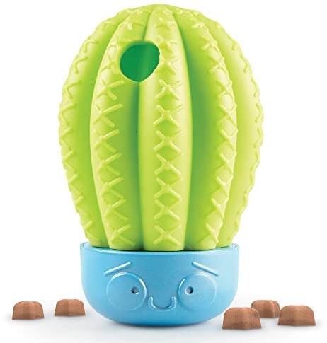 Brightkins Cactus Surprise! Treat Dispenser Puzzle for Pets, Interactive Dog Toys, Slow Feeding Game, 2 pieces