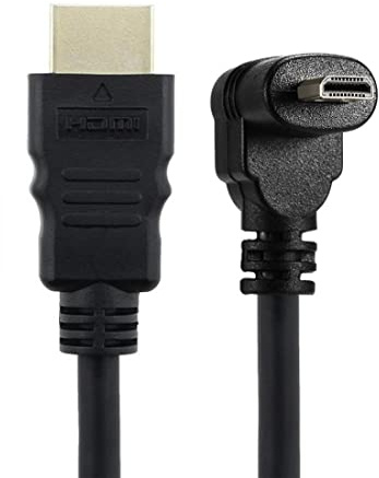 chenyang HDMI auf Micro HDMI 90 Grad nach oben abgewinkeltes HDTV Kabel für Handy Tablet Kamera 0.5M