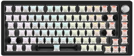 DrunkDeer A75-mechanischen-Tastatur,TKL Mechanical Keyboard Magnetic Switch, 75 Percent Gaming Keyboard 82 Keys with Keyknob,RGB Gaming Tastatur, Schwarze