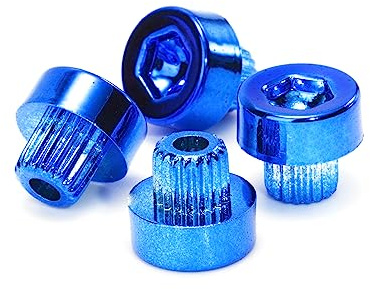 RhinoTuning 50Pcs Radbolzen 6,2mm / 0,24-Zoll Bohrung | Ersatznieten, Auto Rad Zubehör, Lippen-Profil, stabil gegen Korrosion, Blau Optik, passend Loch 6.9mm