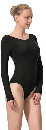 Mulnall Damen Ballett Trikot, Basiskleidung Tanzteams | beidseits Rundhals, blickdichtes Futter, elastisch atmungsaktiv, offene Schultern