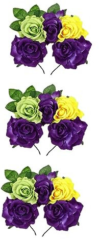 Abaodam 3 Stücke Elegante Hochzeit Rose Stirnband Modische Haar Hoop Haarband Für Cosplay