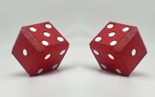 Riesige Gummiwürfel Living Las Vegas Edition Spielwürfel Dekowürfel Sechsseitig Würfel für Innen und Außen Brettspiel Casino Rollenspiel