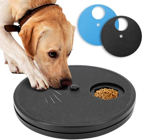 Ykall Krallenschleifer für Hunde – 360° Drehbares Kratzbrett mit Leckerlibox, Stressfreies Nagelfeilenbrett und Kratzpad zur Pfoten- & Krallenpflege, Kratzmatten