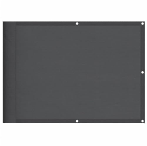 vidaXL Balkon Sichtschutz, Balkonbespannung mit Ösen Seil, Wasserfeste Balkonabdeckung, Balkonverkleidung für Balkon Terrasse, 75x700cm Anthrazit 100% Polyester-Oxford