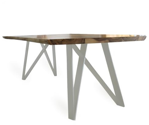modernLOFTart Tischbeine Grau - Metall Spider - 2X Tischgestell Flachstahl 100x10 mm - DIY Tischkufen für Wohnzimmertisch, Esstisch - Breite 40 cm, Höhe 72 cm