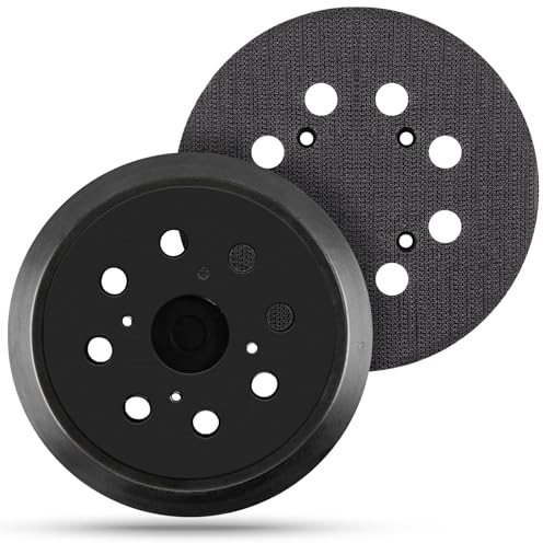 2 almohadillas de recambio para lijadora de 5 pulgadas y 8 agujeros,Plato soporte redondo de gancho y bucle de 125mm para lijadoras orbitales aleatorias de pulido