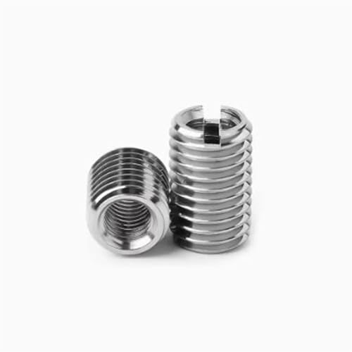 M2 Schlitz innen außen selbstschneidend Gewindeeinsatz Adapter Schraubenmuttern Hülse Konvertermutter 10 Stück (Color : Length 6mm, Size : M2-M4 (10pcs))