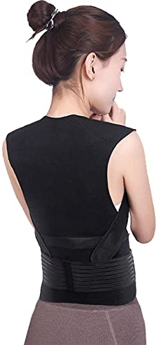 AWAYDD Selbsterhitzender Rückenstützgürtel mit Turmalin, Magnetfeldtherapie, Korrektur der Taille, des Rückens und der Schultern, zur Korrektur der Haltung, Linderung von Wirbelsäulenschmerzen,