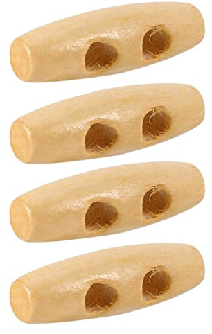 50 Stück/Lot 30 Mm Holzknöpfe mit 2 Löchern,Duffle-Knebelknöpfe Zum Nähen d Stricken,Ochsenhorn-Knebelknöpfe für Kleidung,Holzhorn-Nähknöpfe