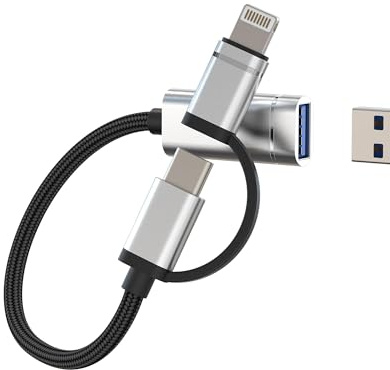 Adaptador USB C Lightning macho a USB hembra (2 en 1) OTG 3.0 cable jack para Apple iPhone Adapter adaptadores TipoC iPad Convertidor Type C Accesorios Móvil Android Compatible para Samsung TP-OTG