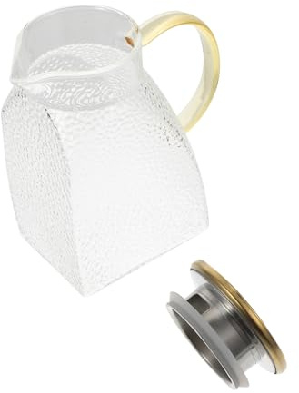 COLLBATH Bouteille Deau En Verre De 1 8 L Pichet À Thé En Forme De Fleur Résistant Aux Fuites Pour Bouilloire