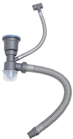 Set di tubi di scarico per lavello, espandibile, igienico, per lavelli singoli