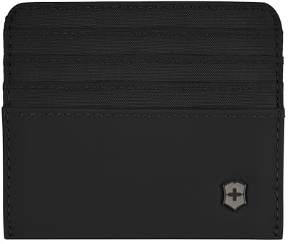 Victorinox Travel Essentials Card Holder, Kartenetui mit RFID-Schutz, Portemonnaie mit Kartenfächer, Schmal, Leicht, Damen/Herren, Schwarz