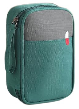 Wasserdichte Erste-Hilfe-Tasche, Größe M, leeres medizinisches Set für Reisen, Camping und Zuhause, mit integrierten Fächern für organisierte Medikamentenaufbewahrung, grün, Einheitsgröße, Leere