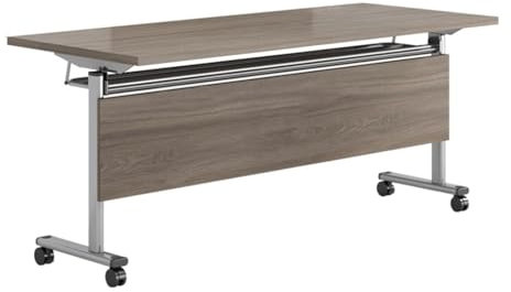 Tragbarer Klapptisch auf Rollen für Büro, Klassenzimmer, rechteckiger Besprechungstisch (160 x 50,8 x 73,7 cm)
