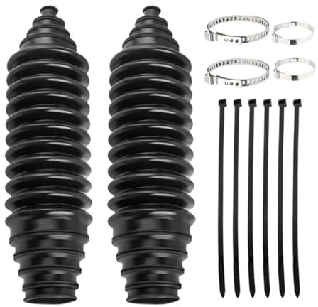 Kits de soufflet de pignons à crémaillère - 12 pièces - Soufflets en silicone pour coffre de direction - Accessoires de voiture - Soufflets de crémaillère de direction résistants aux intempéries
