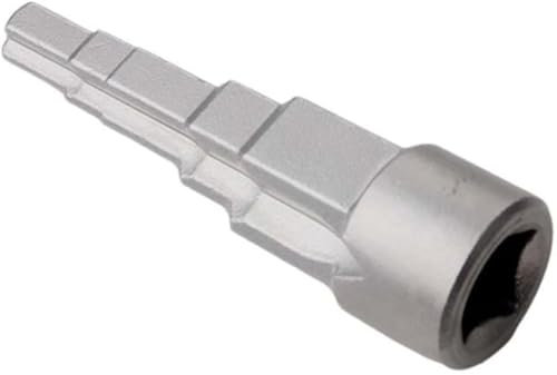 Universal Step Wrench with Square Socket, Radiator Wrench,1/2 Radiator Spud Wrench Radiator Valve Key 5 Step Wrench Spanner for 1/2, 3/8, 3/4,1-1/4 Inch