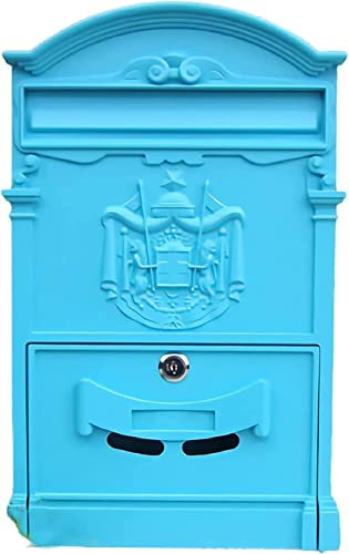 Boîte aux Lettres Vintage pour l'extérieur Boîtes aux Lettres murales Boîte aux Lettres sécurisée Style rétro avec Serrure Boîte aux Lettres Maisons Boîtes aux Lettres po