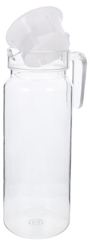 PAMINGONO Transparent Beverage Serving Pitcher Drink Jug for Cold Water Juice and Tea Capacity Simple Design for Home and Parties