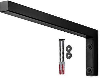 SOTOOLS Regalkonsole, 450 x 150 x 30, Schwarz matt, Stahl | Regalwinkel/L-Winkel, stabile Regalkonsole, auch für Waschtische. Pulverbeschichtet.