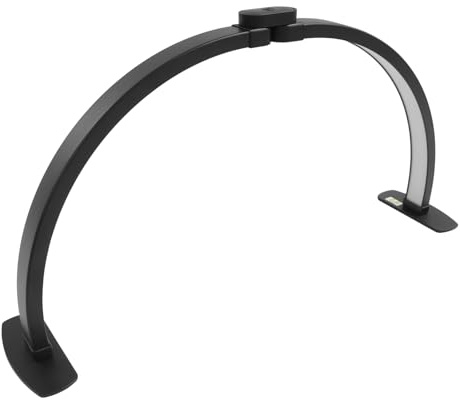 YOICUATGNA Halbmond Lampe mit Adapter & Tasche,3000-6000K Einstellbares Licht Nageltisch Lampe, 360° Verstellbar Kosmetiklampe, Mit 3 Helligkeitsmodi (Schwarz)