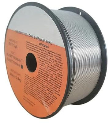 1KG 2lbs E71T-GS Flux Cored Gasless Welding Wire No Gas Carbon Steel Welding Material 0.8mm/0.9mm, Self-Shielded Welding Wire(0.8mm)