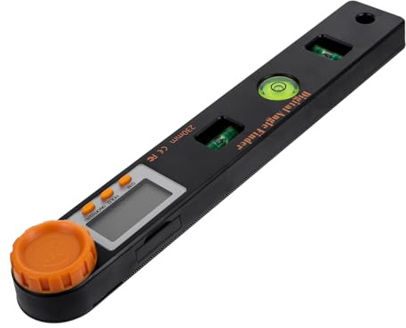 NUOBESTY Righello Angolare Digitale Display Lcd, Misuratore Angoli 0-999.9° in Materiale Tecnico Leggero, Strumento per Uso Quotidiano e Lavori di Precisione