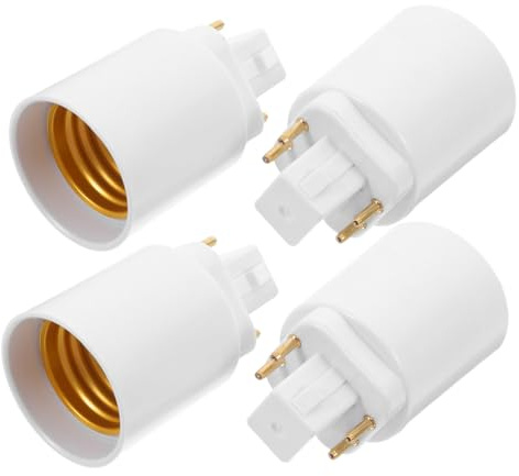 Generic 4pezzi Convertitore Attacco Adattatore per Lampadina Base per Portalampada Compatibile Illuminazione LED per Camera da Letto e Bagno Design Compatto per Installazione Facile