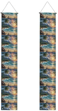 Palme über blauem Meer, Ozean-Druck, praktische Aufbewahrung, Pflege, Banner, Hintergrund, speziell für Feiern