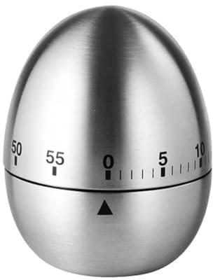YIXANNX Kitchen Timer Stainless Steel Egg Timing Tools Loud Metal 60 Minute Alarm Clock Home Shower Sports Accessories