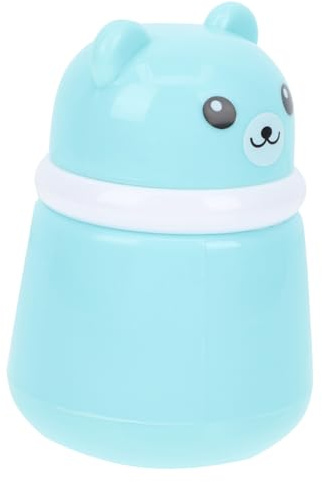 Zerodeko Babypuderquastenbox aus Hautfreundlichem Kunststoff Praktische Reisepuderdose für Kinder und Erwachsene Blau Einhändig Bedienbarer Puderquastenbehälter für Körperpuder im Sommer