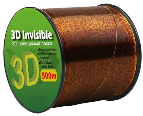 500 m unsichtbare Angelschnur, Speckle-Schnur, superstarke sinkende Schnur, beschichtete gefleckte Karpfen-Angelschnur für Armbänder Hängende(500M,0.6-0.128mm)