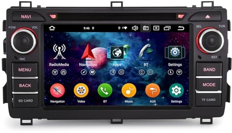 Android 14 2.2GHz CPU Autoradio CarPlay & Android Auto per Toyota Auris 2 E18 Hybrid Touring Sports Lettore CD Supporta Bluetooth 5.0 GPS Navigatore Auto WiFi 4G DSP RDS IPS Schermo Tattile 4GB+64GB