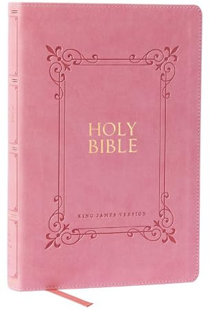 KJV Holy Bible: Large Print with 53,000 Center-Column Cross References, Pink Leathersoft, Red Letter, Comfort Print: King James Version