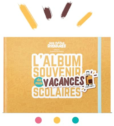 Album Souvenir de mes Vacances Scolaires - Photos & Anecdotes à Compléter | 1 séjour entier à raconter • Jusqu'à 34 photos • Ludique & coloré