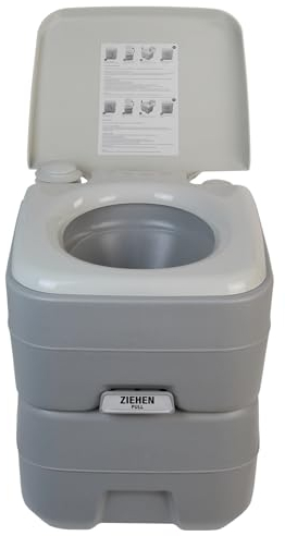 BB Sport Camping Toilette 20 L Angenehme Sitzhöhe Tragbare Reise Toilette bis 130 kg Wohnwagen Camper Wohnmobil WC