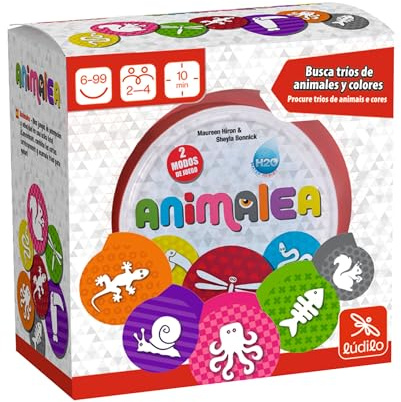 Ludilo - Animalea | Juegos De Mesa Niños 6 Años O Más | Juego De Cartas De 2 A 4 Jugadores | Juegos Educativos 6 Años | Juego De Mesa 64 Cartas Impermeables