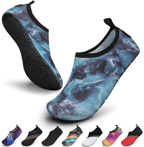 SAGUARO Escarpines Hombre Mujer para Buceo Snorkel Surf Natación Piscina Vela Mares Rocas Río Zapatos para Agua Calzado Playa Zapatillas Deportes Acuáticos (Gris,42/43 EU)