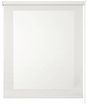 Estores Enrollables Screen 5% Traslúcido Máxima Calidad Protección Solar Rayos UV Aislante Térmico Tejido Técnico para Ventanas y Puertas Instalación Techo o Pared STORESDECO Blanco 140x180 cm