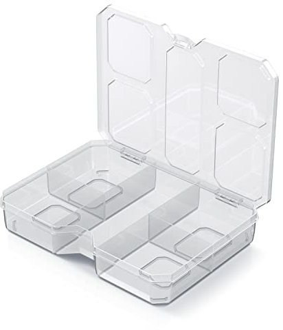 Kistenberg Squ Box 20 Werkzeug-Organizer Werkzeugkasten mit 5 Ablageflächen Transparent 193 x 147 x 35mm