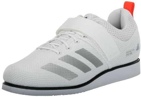 adidas Unisex-Erwachsene Powerlift 5 Sneaker, Weiß/Silber/Metallic/Schwarz