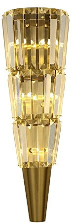 Mjsdjof Lámpara de pared en forma de antorcha, lámpara de pared de acero inoxidable galvanizada con pantalla de cristal cónico, aplique de pared de iluminación G4, lámparas de pared de cabecera creati