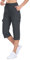 MMoFiz Women's Hiking Capri Pants Lightweight Cargo Golf Outdoor Shorts Quick Dry Walking Travel Cropped Trousers Zip Pocketss Dark Grey Size US S